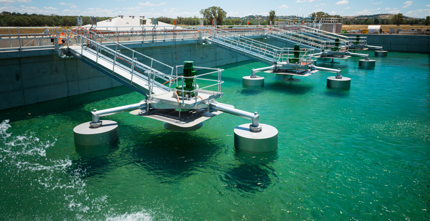An H2S scrubber system used in wastewater treatment.