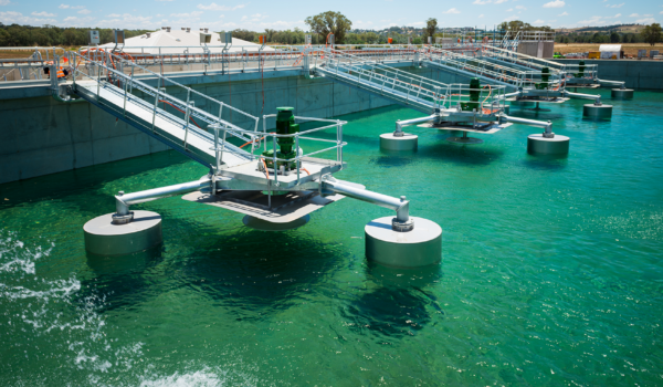 An H2S scrubber system used in wastewater treatment.